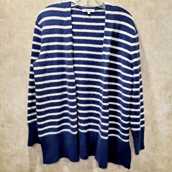 Madewell Merino Wool Open Front Striped Cardigan - Picture 3 of 7